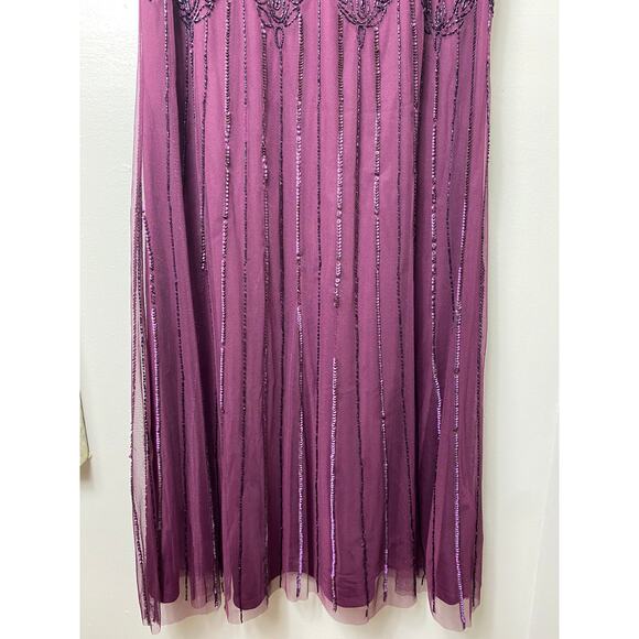 ADRIANNA PAPELL DRESS GOWN 10 MOTHER OF THE BRIDE FORMAL EVENING BRIDESMAID - Picture 11 of 16